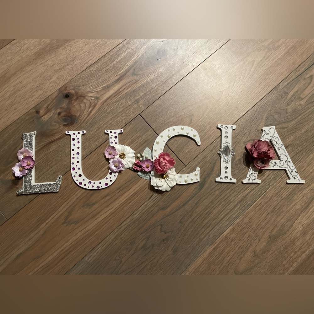 Custom name sign for wall.
